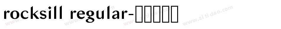 rocksill regular字体转换